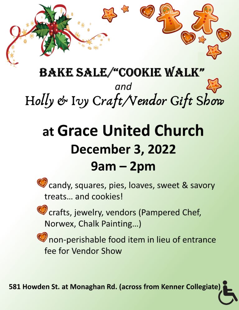 Bake Sale/Cookie Walk together with Holly & Ivy Craft/Vendor Gift Show