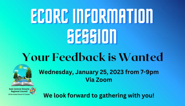 ECORC Information Session – Your Feedback is Wanted