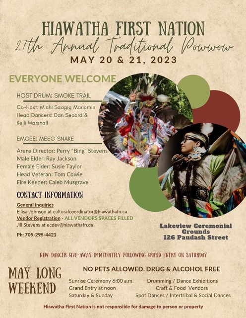 Hiawatha First Nation is hosting their 27th Annual Traditional Powwow