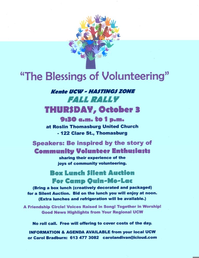 “The Blessings of Volunteering”