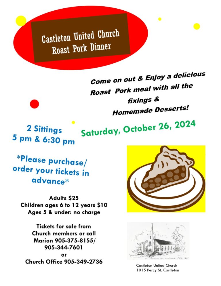 Castleton United Church Roast Pork Dinner Fundraiser