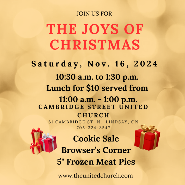 The Joys of Christmas – Nov 16 – Cambridge Street United Church