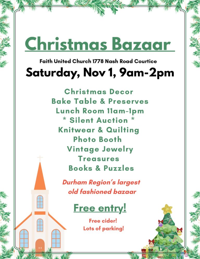 Faith United Church – Annual Bazaar
