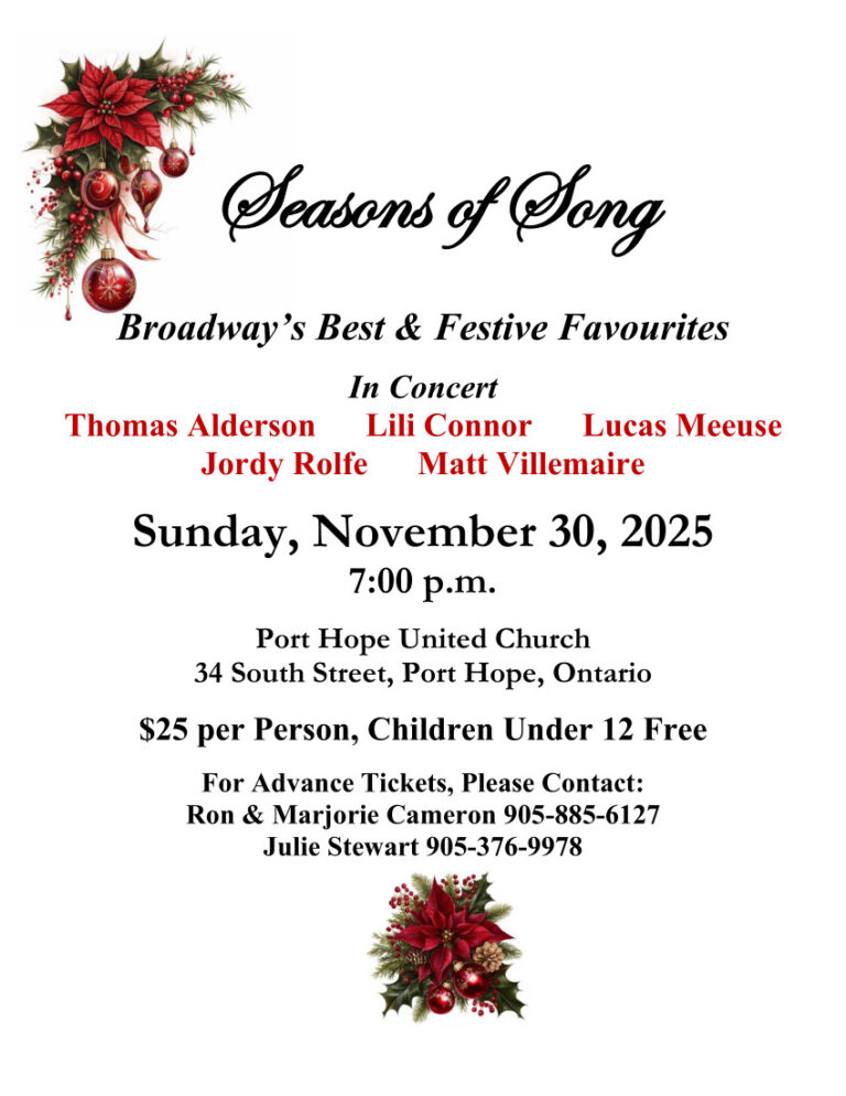 Seasons of Song – Broadway’s Best and Festive Favourites