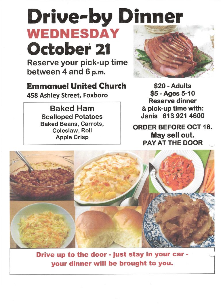 Ham Dinner – Emmanuel United Church , Foxborough
